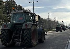 Tractorada en la provincia de Valladolid.