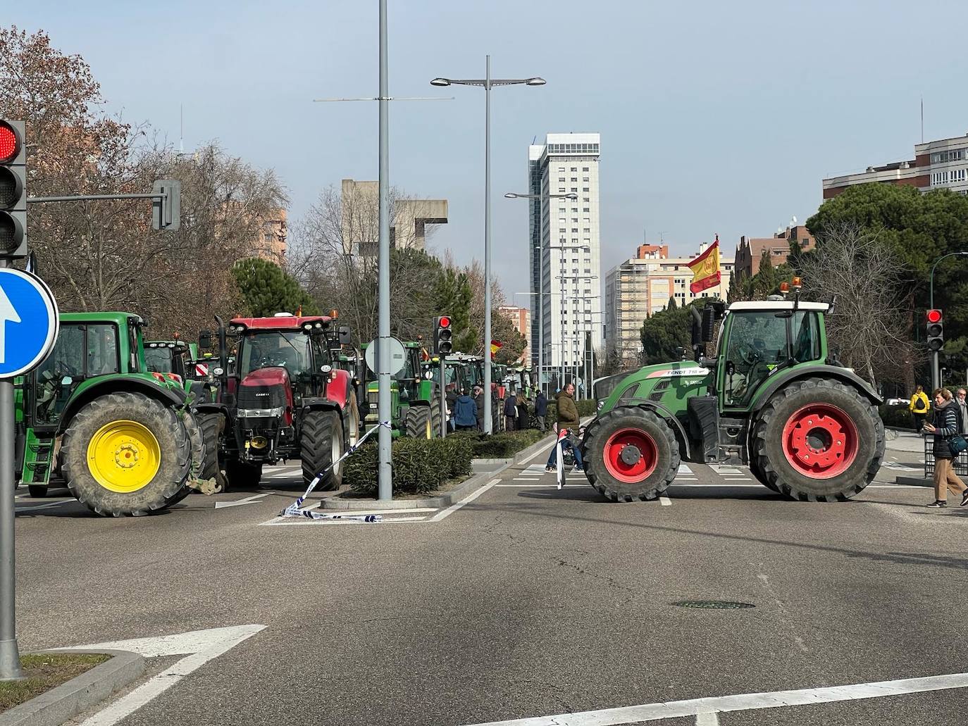 La tractorada en la Avenida de Salamanca