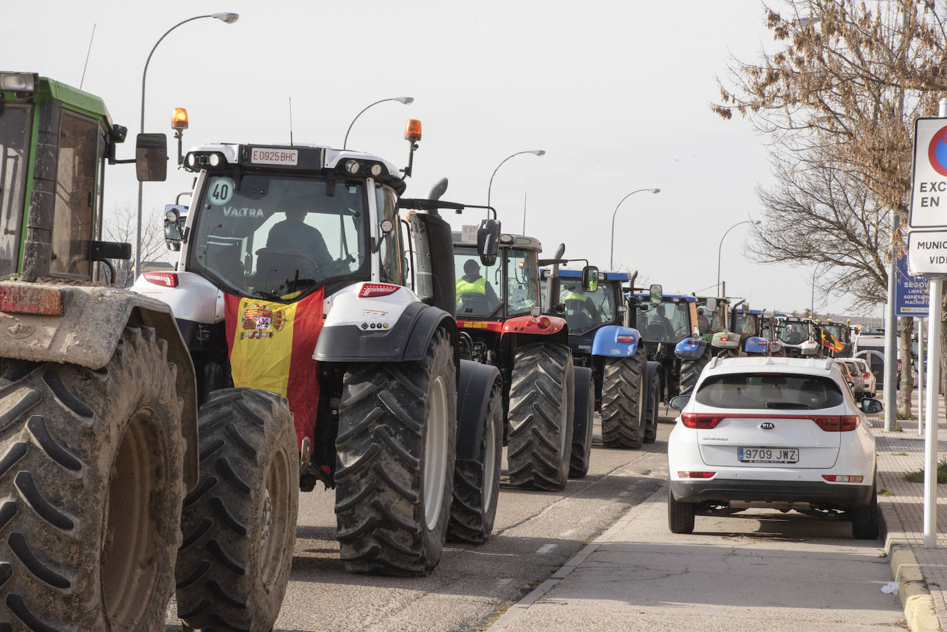 La tractorada por el centro de Segovia, en imágenes