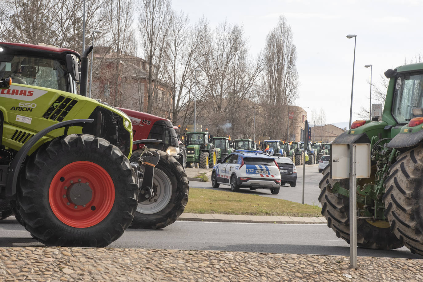 La tractorada por el centro de Segovia, en imágenes