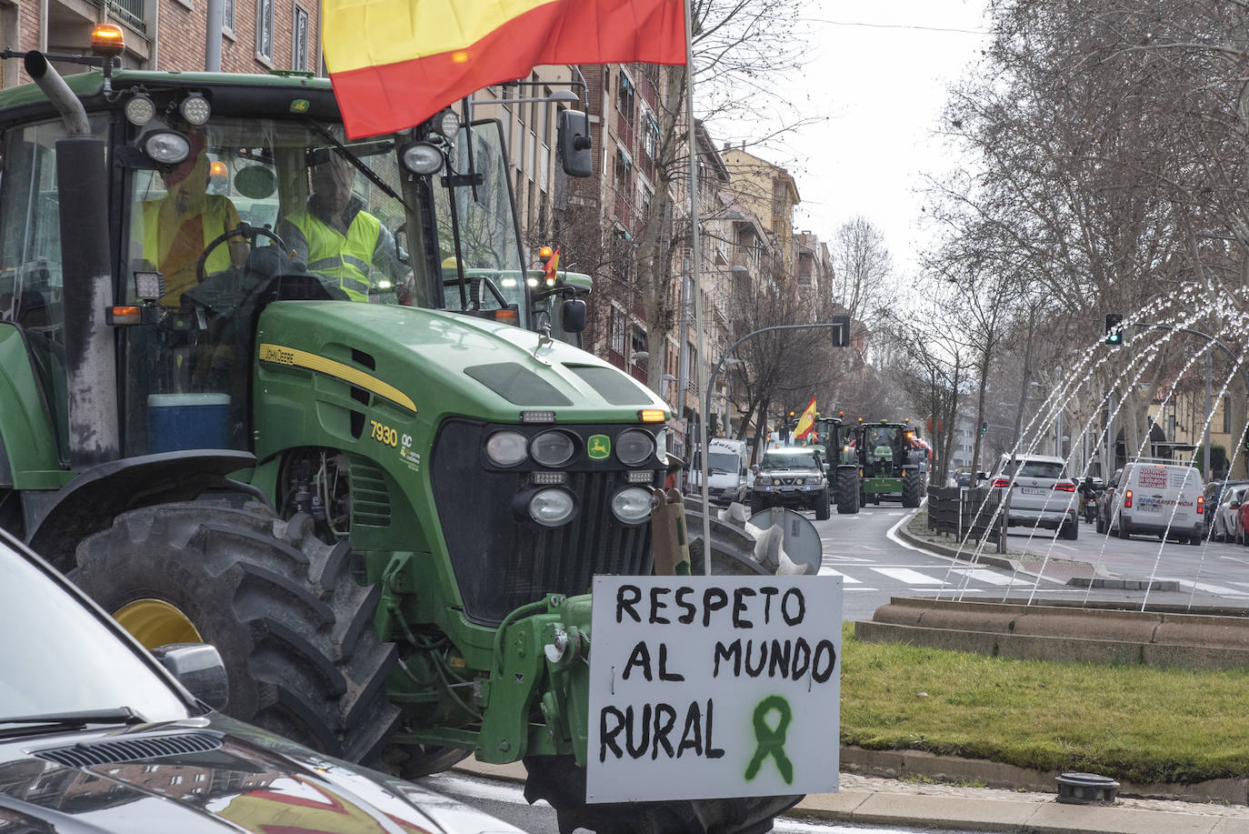 La tractorada por el centro de Segovia, en imágenes