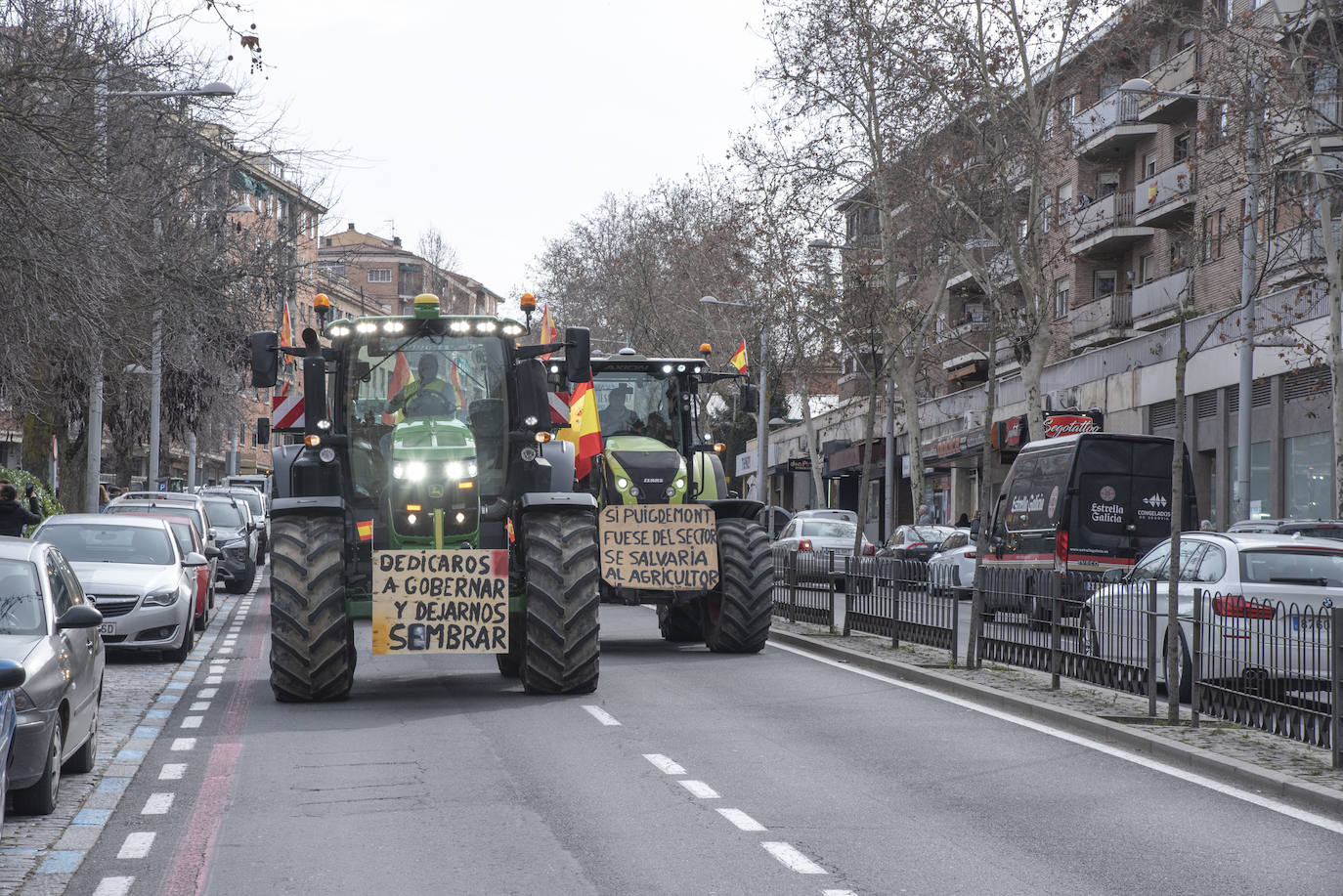 La tractorada por el centro de Segovia, en imágenes