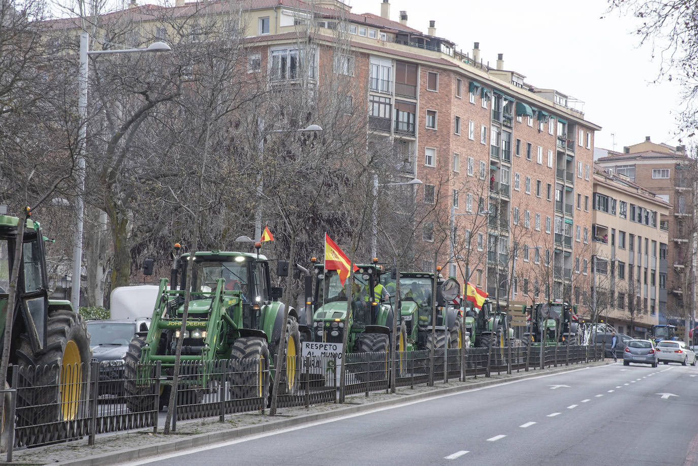 La tractorada por el centro de Segovia, en imágenes