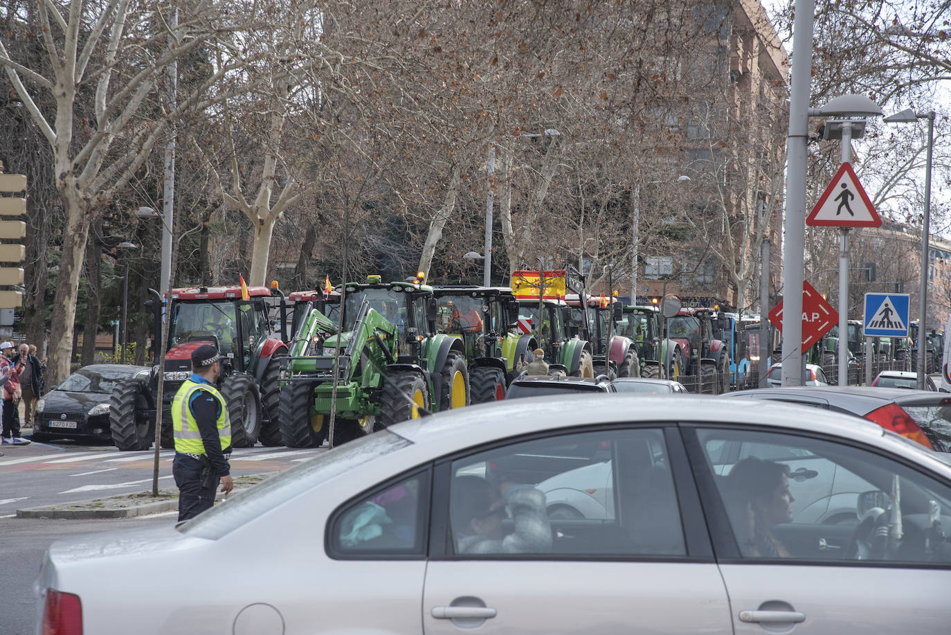 La tractorada por el centro de Segovia, en imágenes