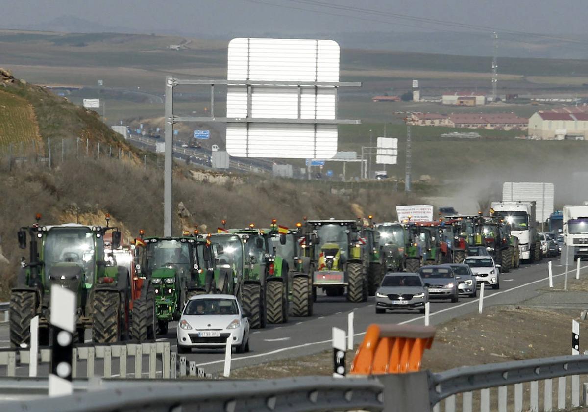 Las protestas de los agricultores segovianos, en imágenes