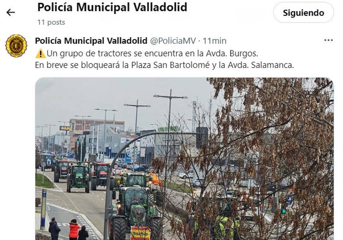 Nueva cuenta oficial en X de la Policía Municpal de Valladolid.