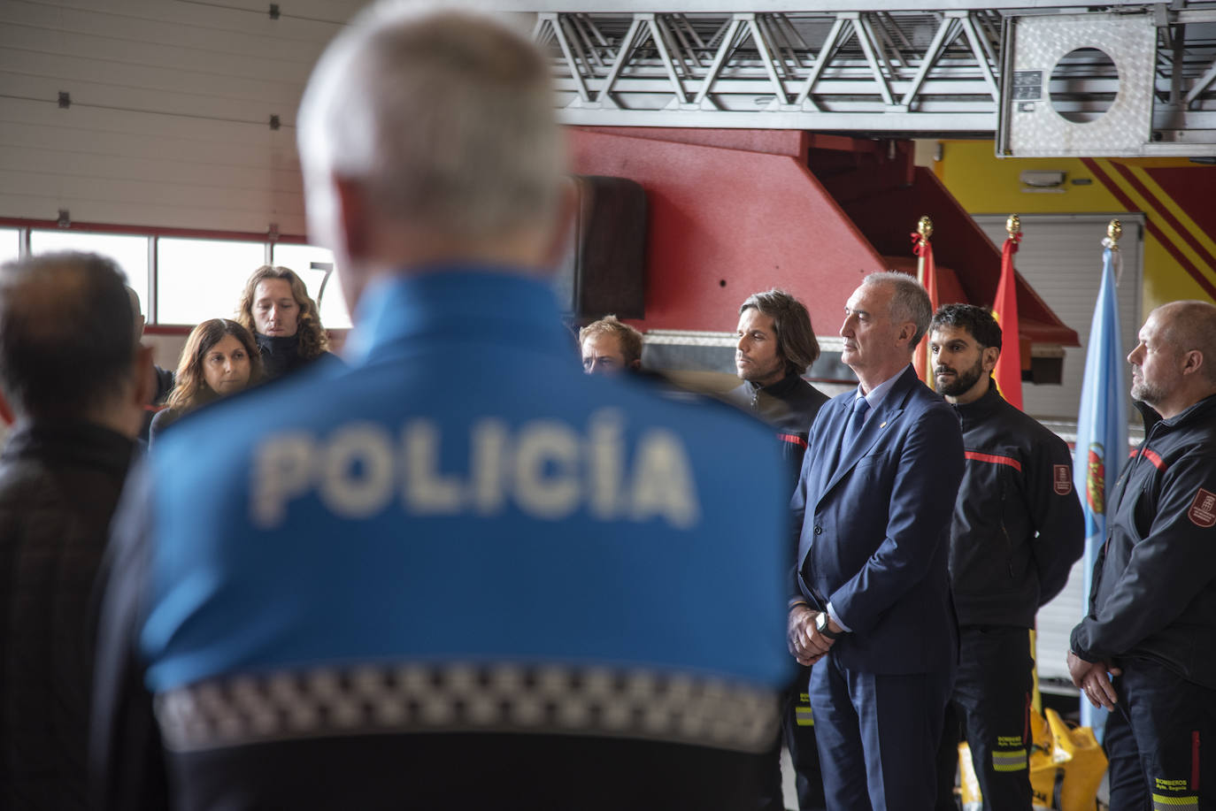 Policía Local en un acto reciente de José Mazarías.