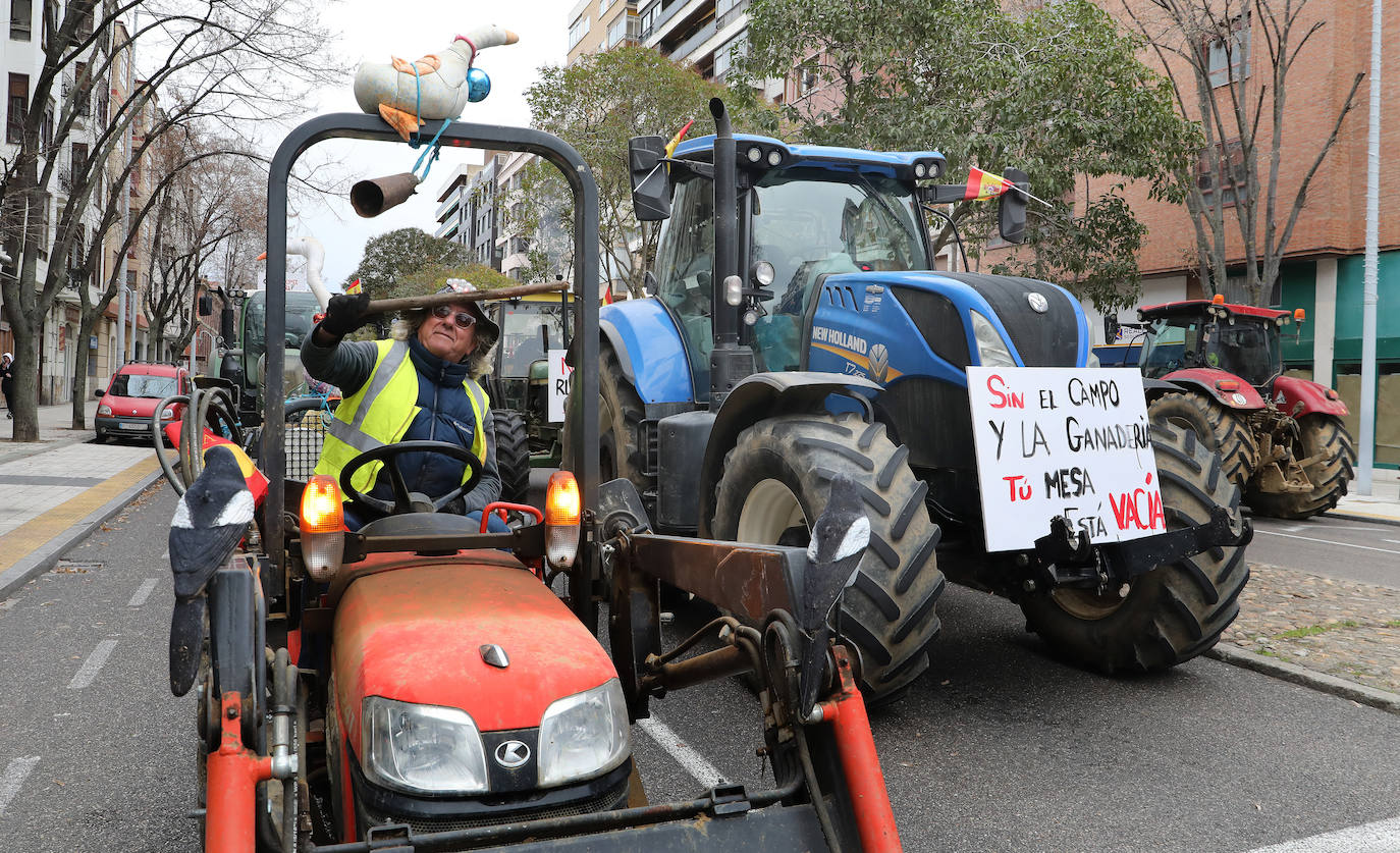 Los tractores bloquean Palencia