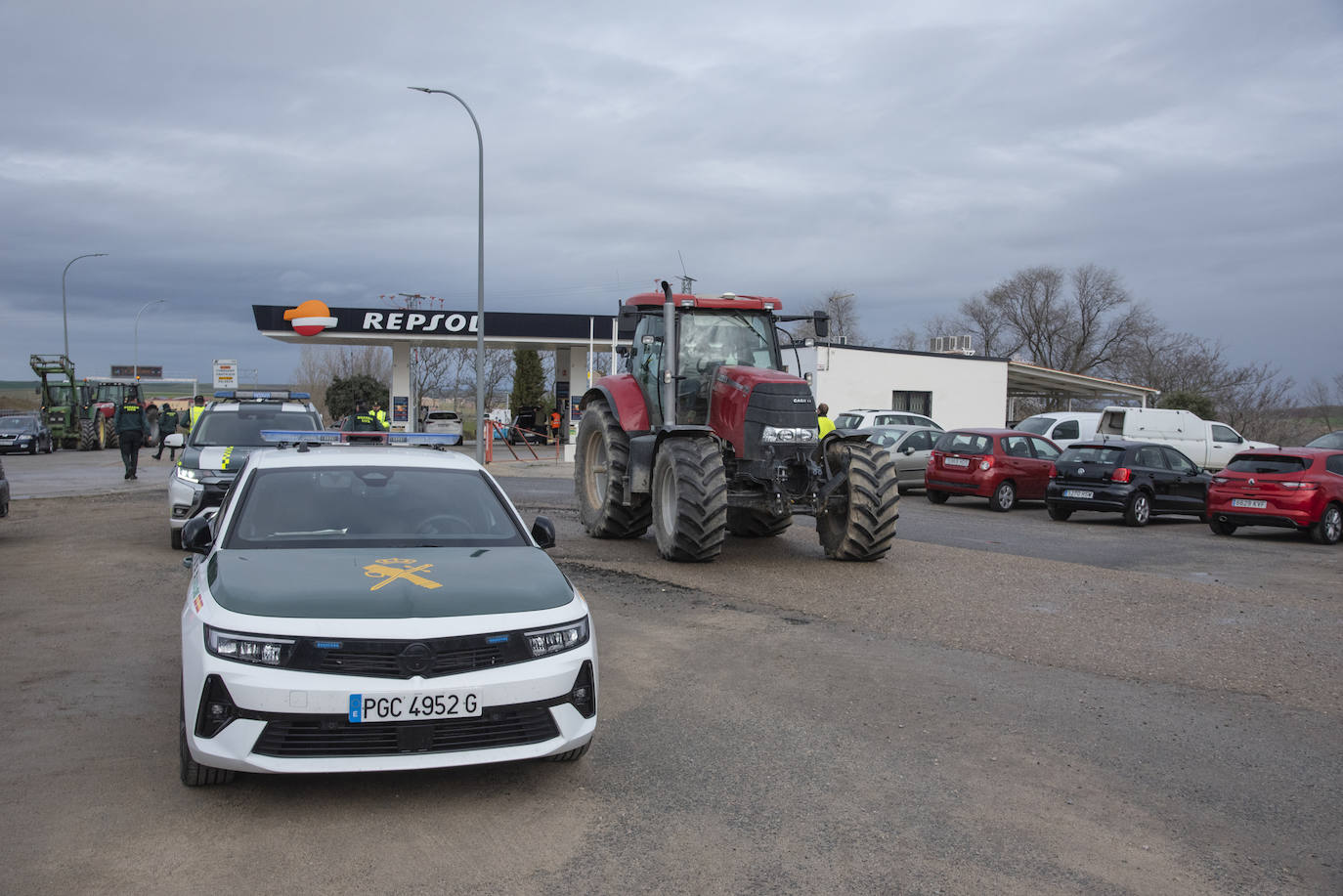 La tractorada del viernes por Segovia, en imágenes