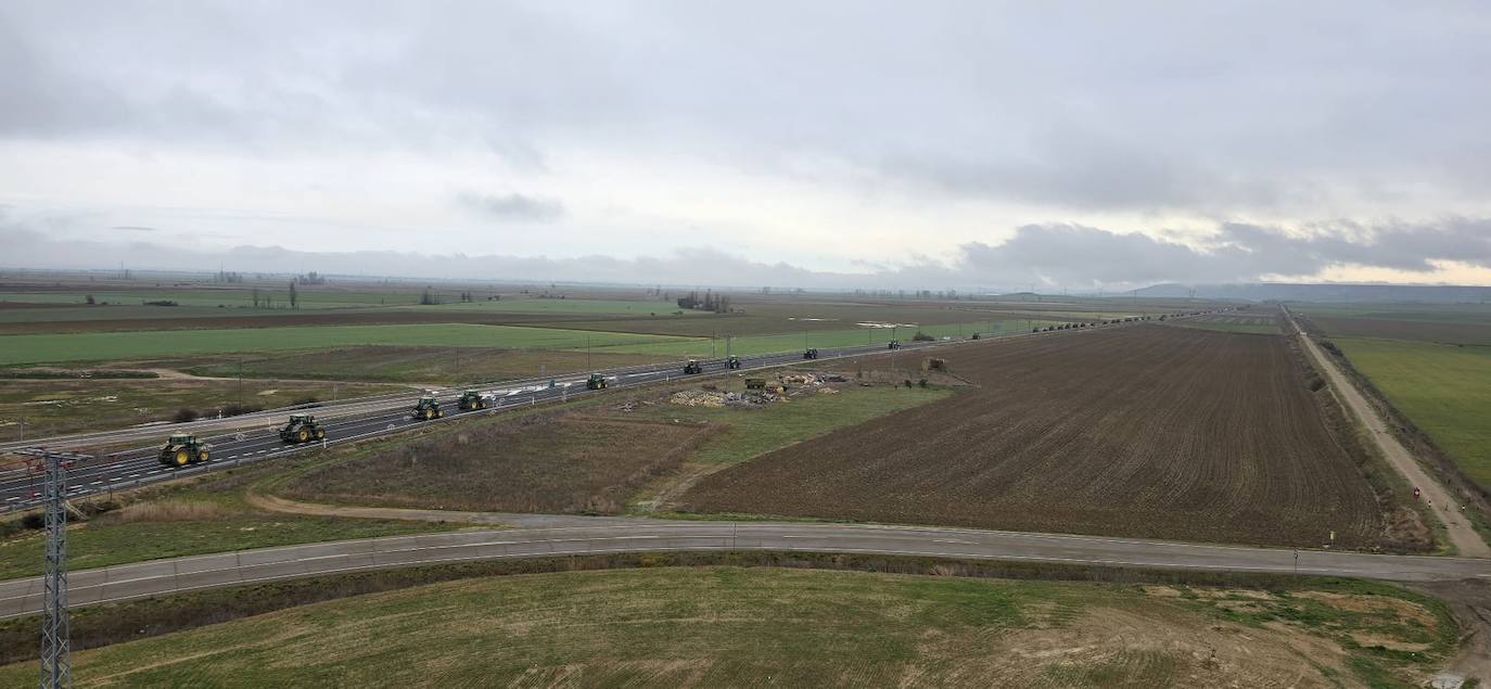 Primeras imágenes de la tractorada en Palencia