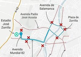 Corte de calles y recorrido de la tractorada que recorre hoy Valladolid