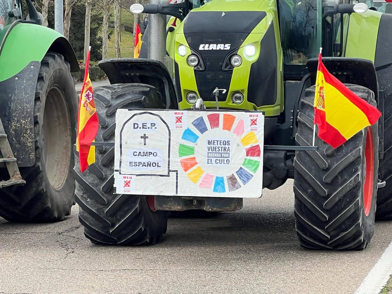 Las imágenes de la manifestación de los agricultores en Valladolid