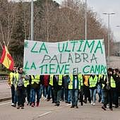 Las imágenes de la manifestación de los agricultores en Valladolid