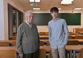 El profesor y preparador Francisco Bellot y el alumno Fernando González Vivanco.