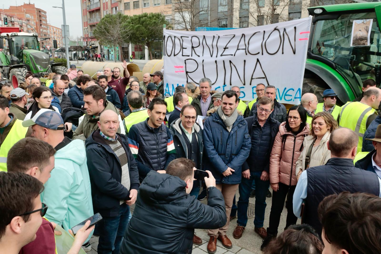 Tractorada del jueves en Valladolid