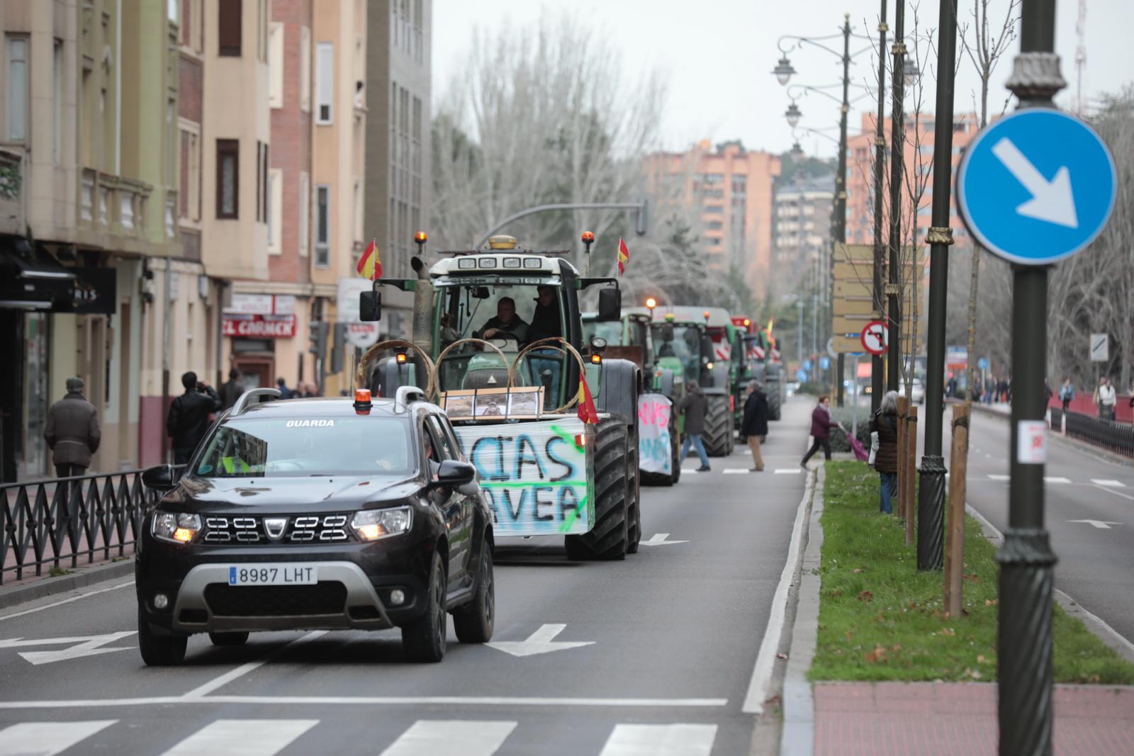 Tractorada del jueves en Valladolid