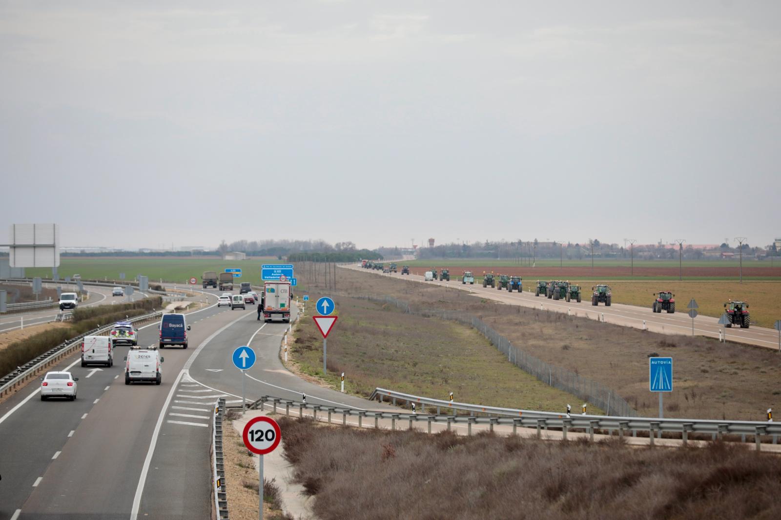 Tractorada del jueves en Valladolid