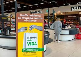 La imagen de la campaña en un supermercado de Gadis.