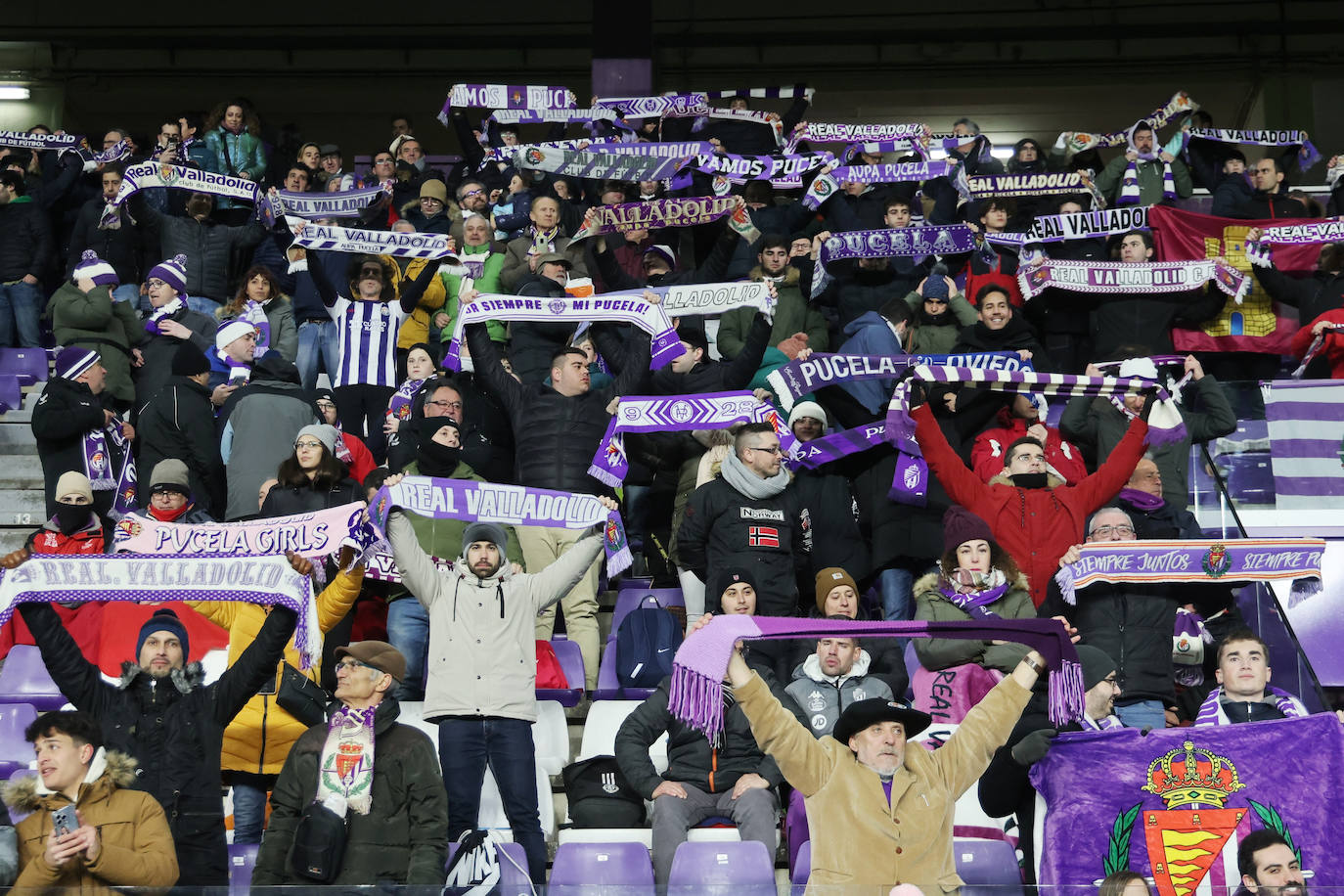 Las imágenes del partido entre el Real Valladolid y el Real Oviedo