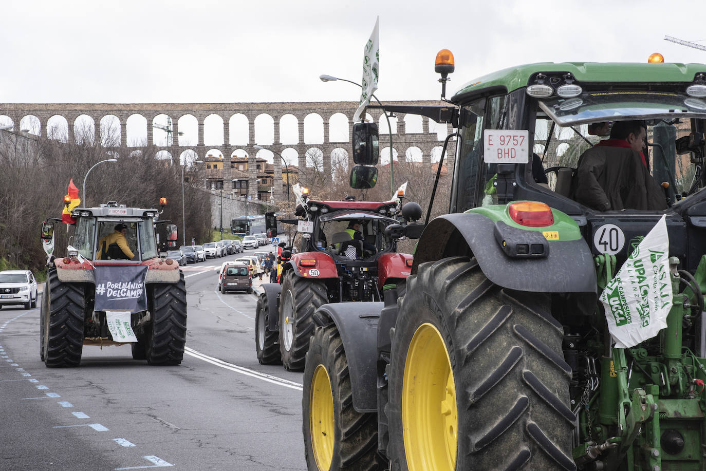 Manifestación de agricultores y ganaderos en Segovia