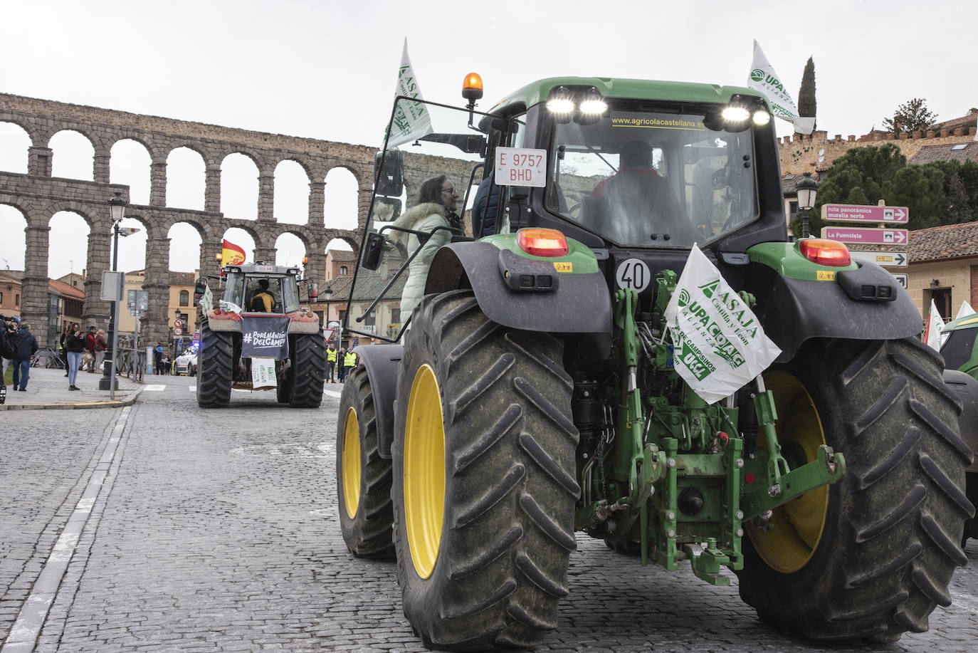 Manifestación de agricultores y ganaderos en Segovia