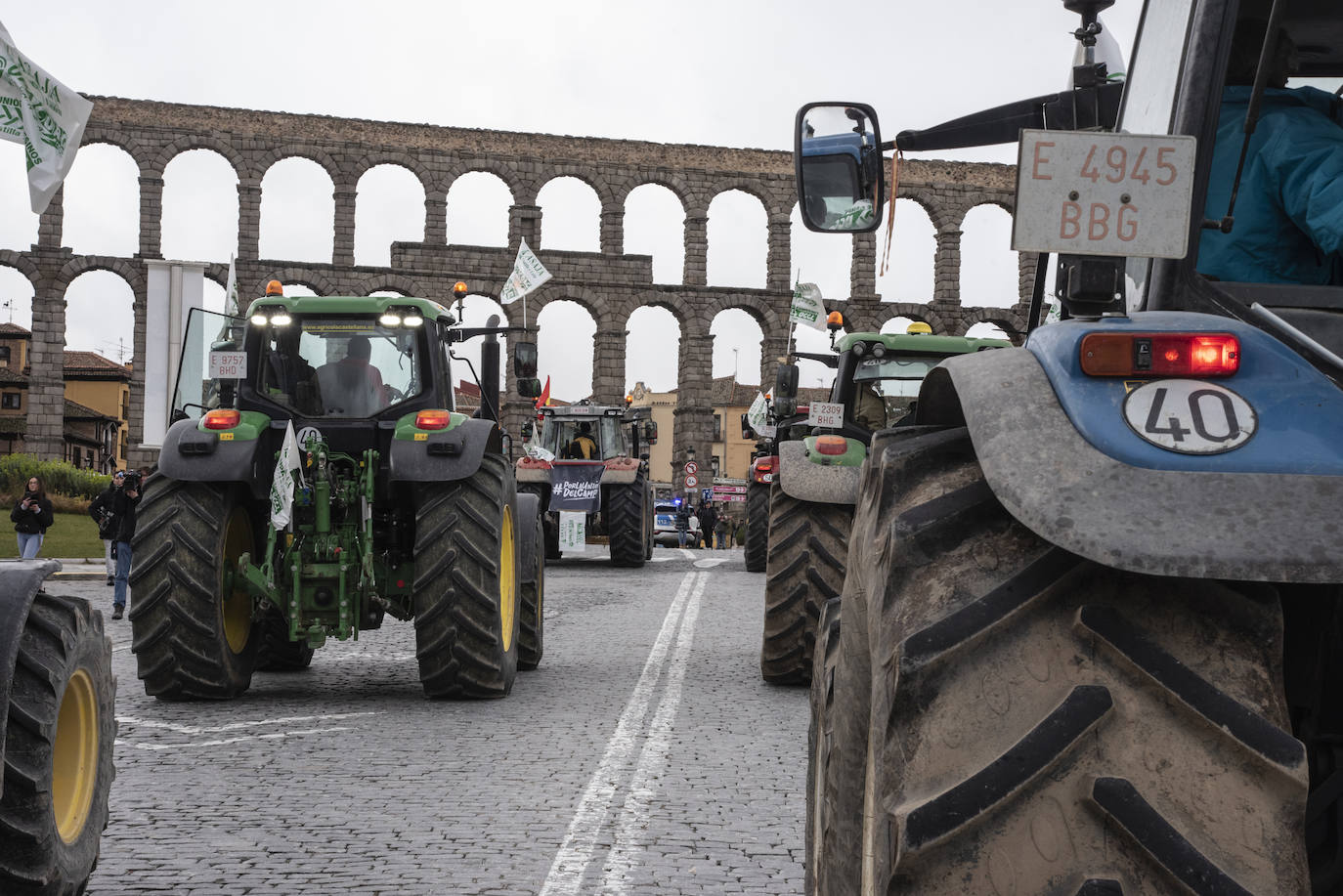 Manifestación de agricultores y ganaderos en Segovia