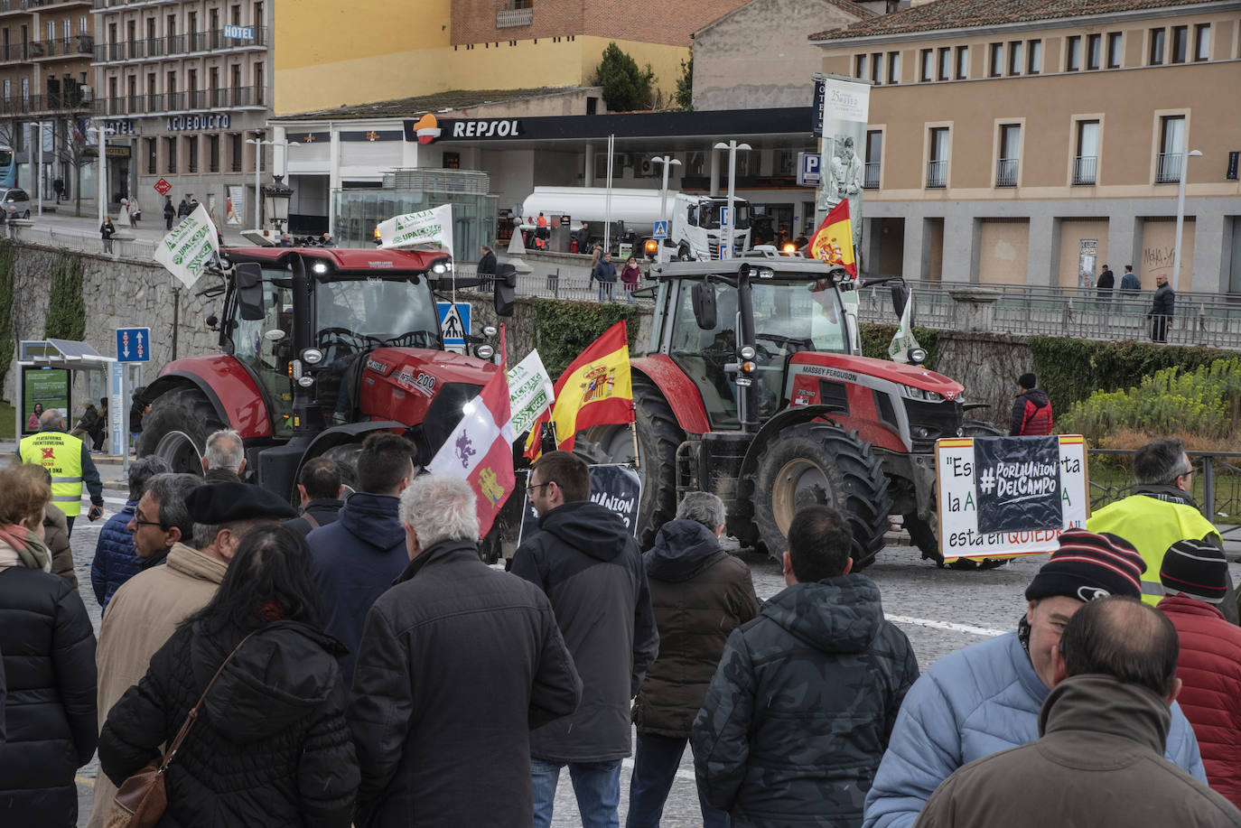 Manifestación de agricultores y ganaderos en Segovia