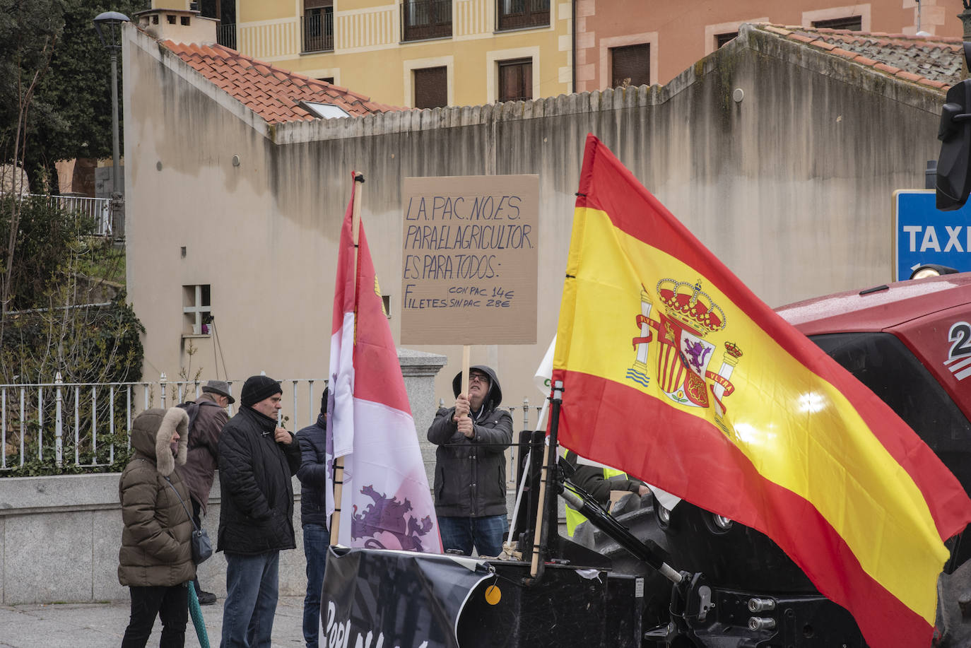 Manifestación de agricultores y ganaderos en Segovia