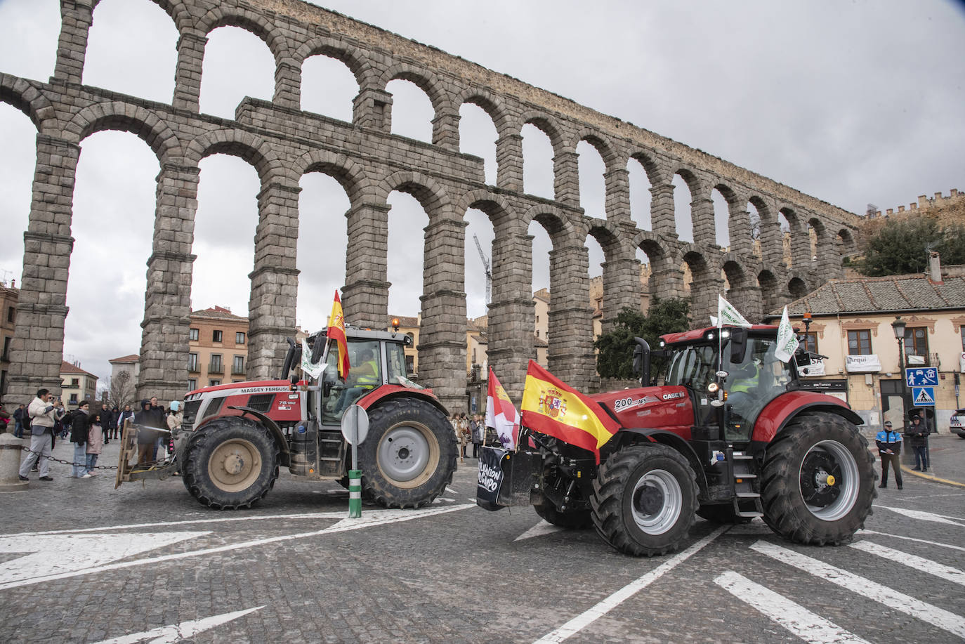 Manifestación de agricultores y ganaderos en Segovia