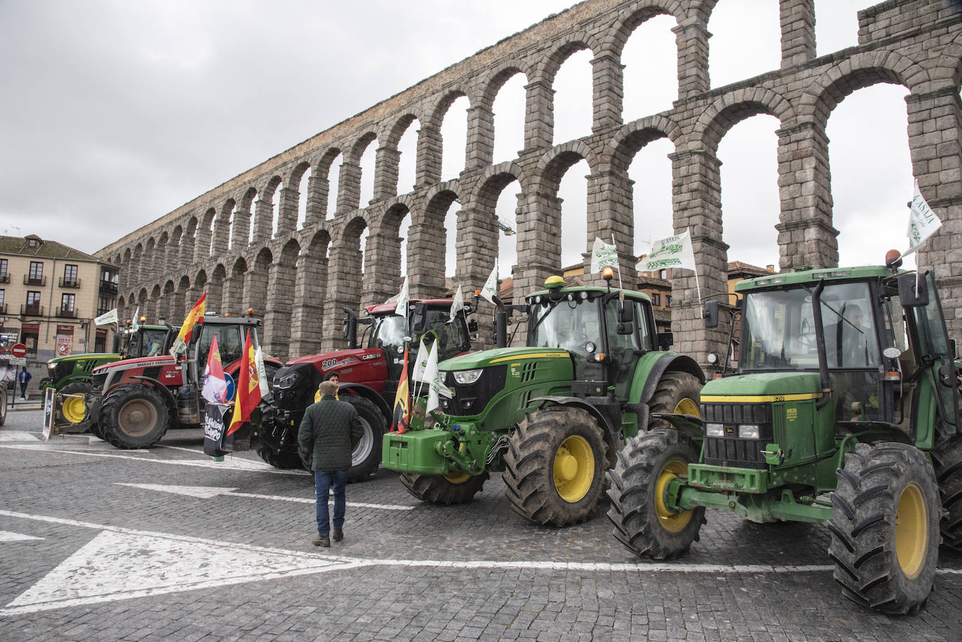 Manifestación de agricultores y ganaderos en Segovia