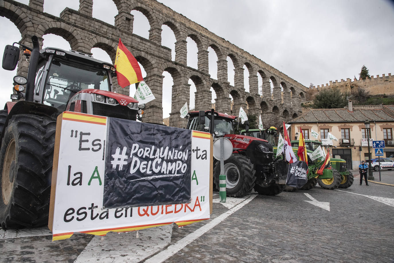 Manifestación de agricultores y ganaderos en Segovia