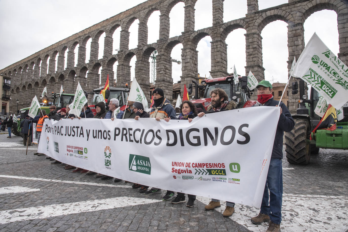 Manifestación de agricultores y ganaderos en Segovia