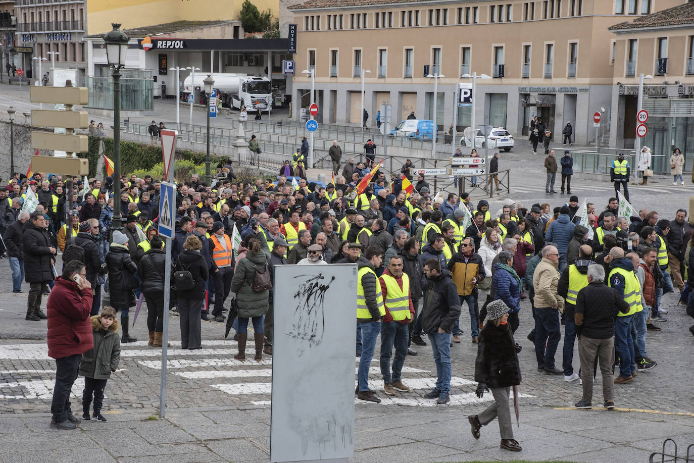 Manifestación de agricultores y ganaderos en Segovia