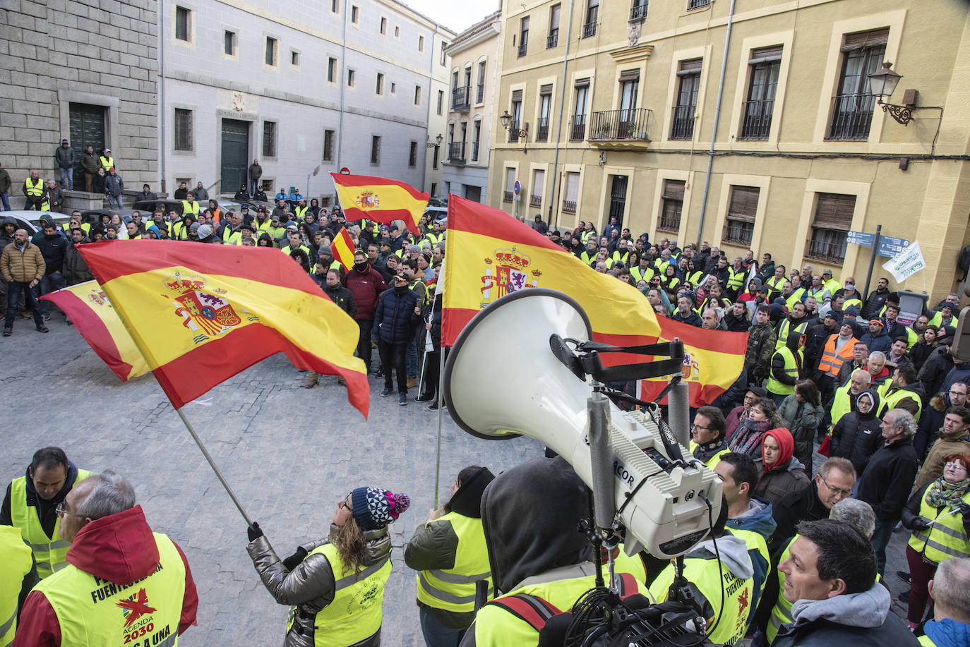 Manifestación de agricultores y ganaderos en Segovia