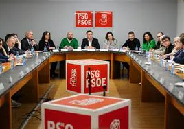 Reunión extraordinaria el pasado miércoles de la Comisión Ejecutiva del PSdeG-PSOE tras el varapalo electoral en Galicia.