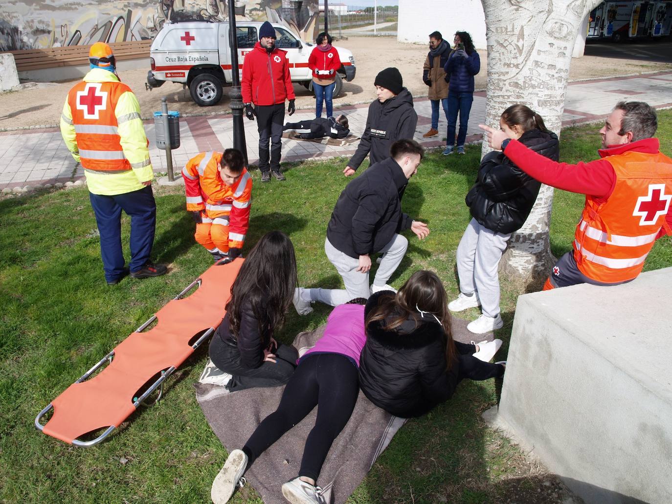 Simulacro práctico realizado en Alcazarén.