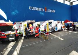 Simulacro práctico realizado en Alcazarén.
