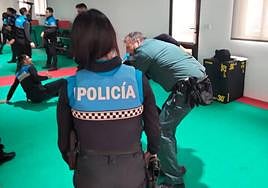 Formación en la Comandancia de la Guardi Civil.