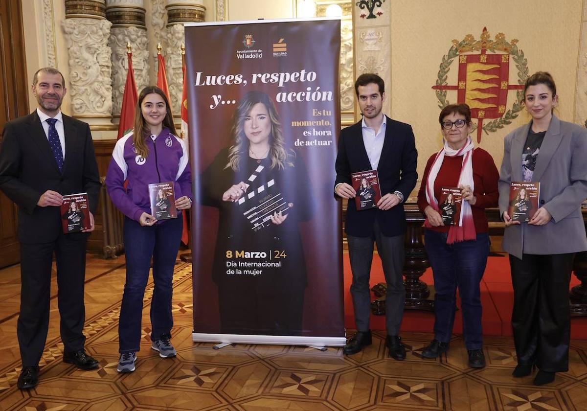 Presentación de las actividades del 8M en el Ayuntamiento de Valladolid.