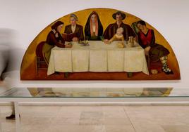 'La Cena' (1937), uno de los óleos de Delhy Tejero en la exposición del Patio Herreriano.