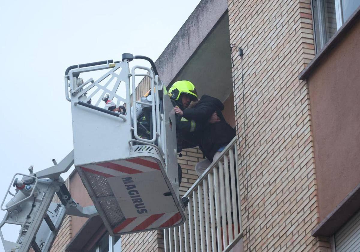 Vehículos de bomberos en Salamanca.