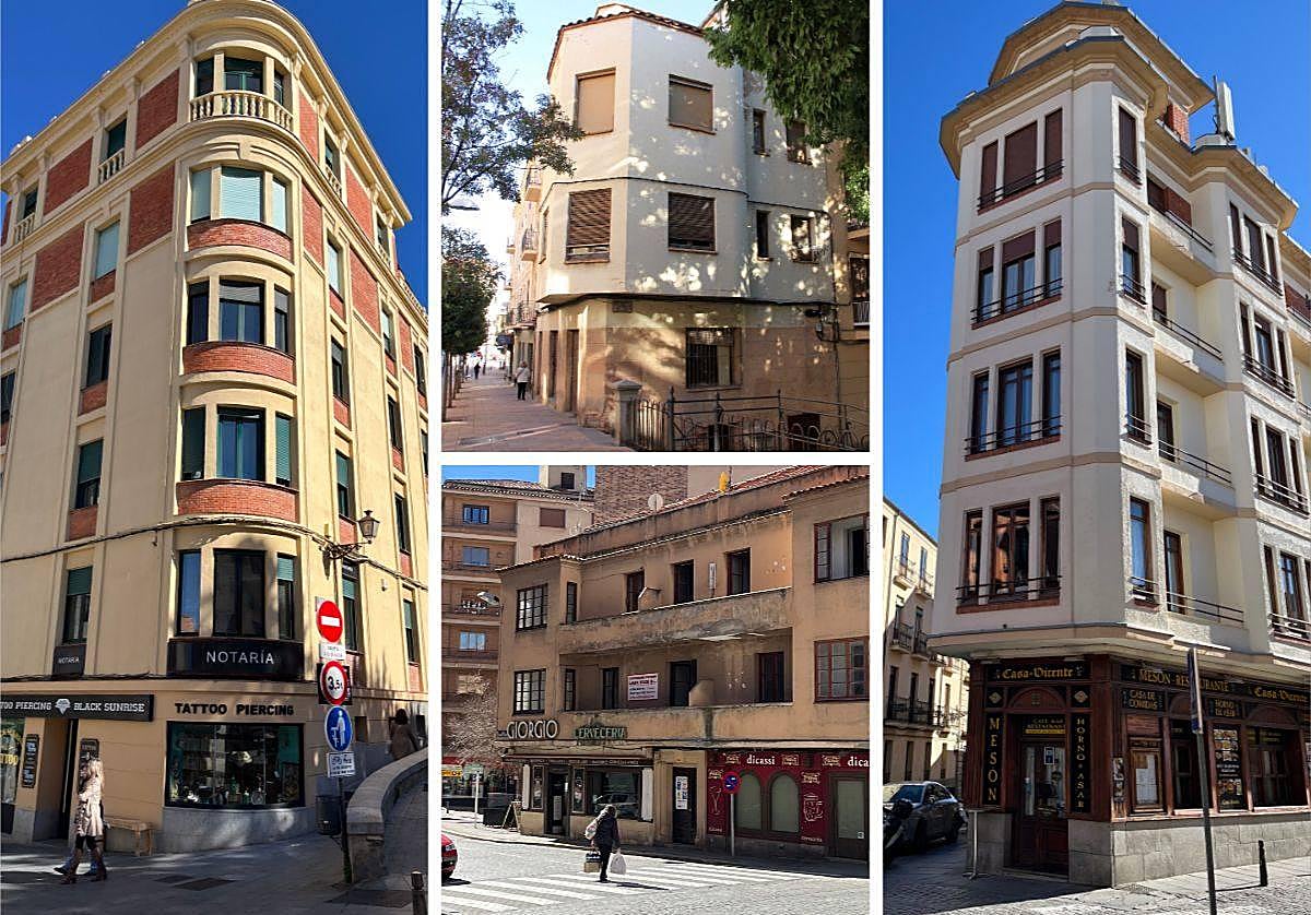 Distintos edificios de la ciudad diseñados por el arquitecto Pagola.