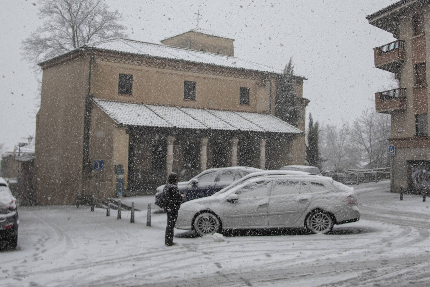 La nevada en Segovia capital, en imágenes