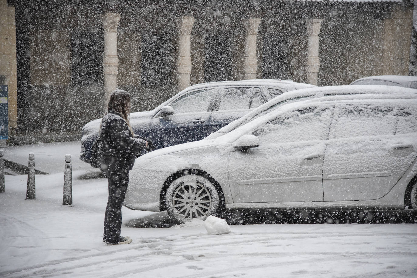 La nevada en Segovia capital, en imágenes