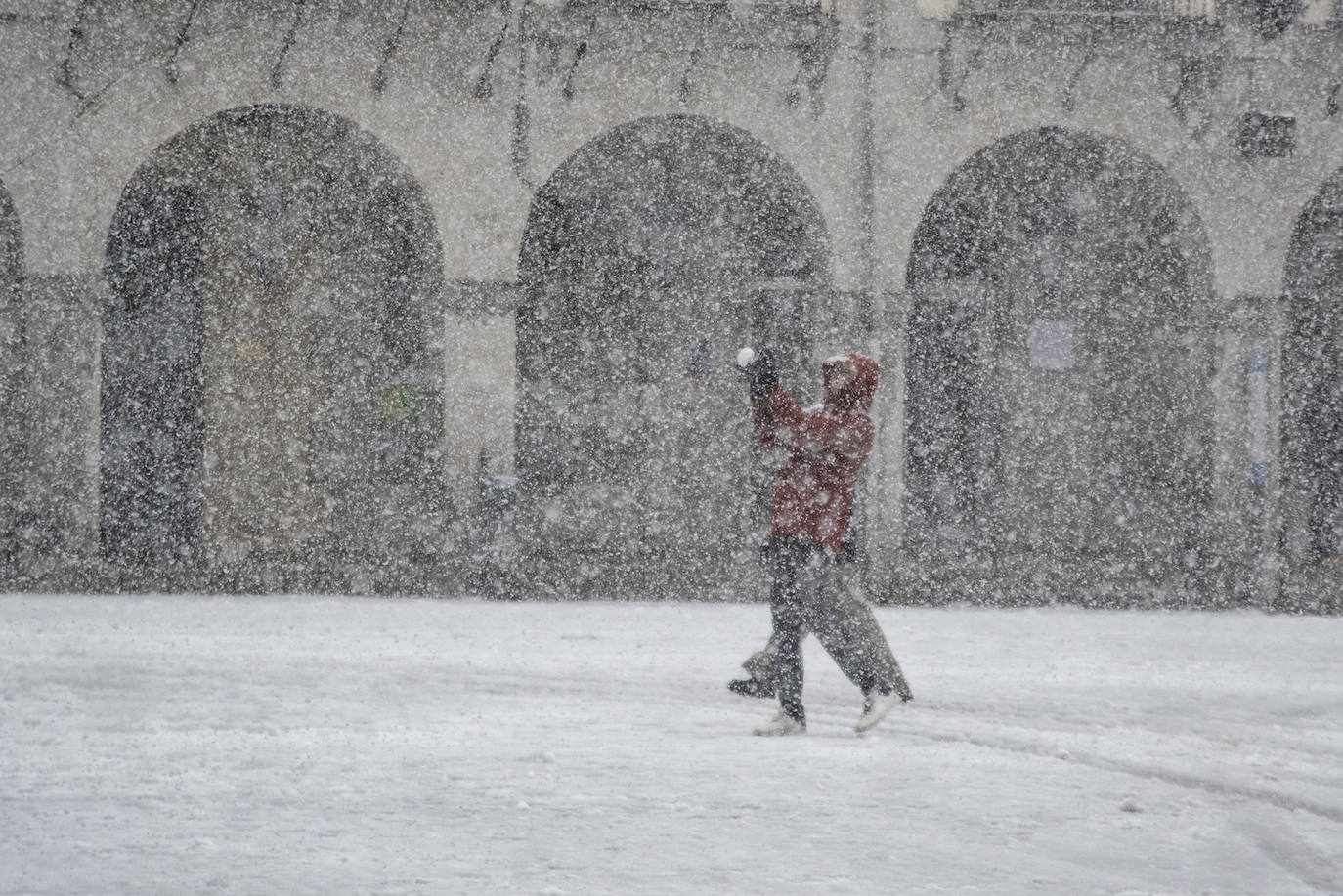 La nevada en Segovia capital, en imágenes