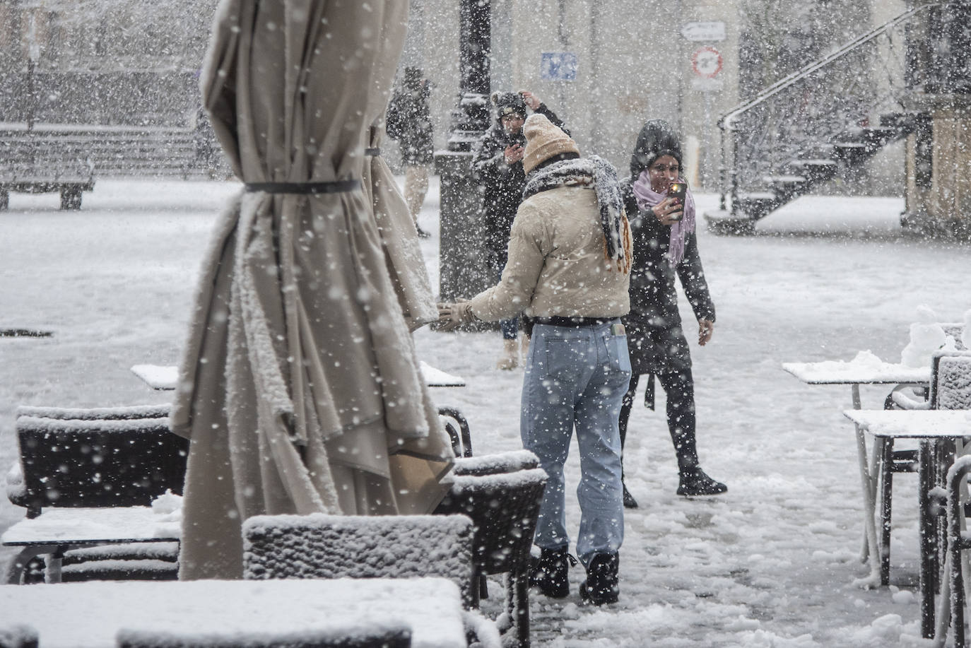 La nevada en Segovia capital, en imágenes