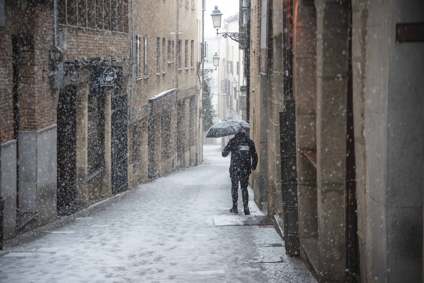 La nevada en Segovia capital, en imágenes