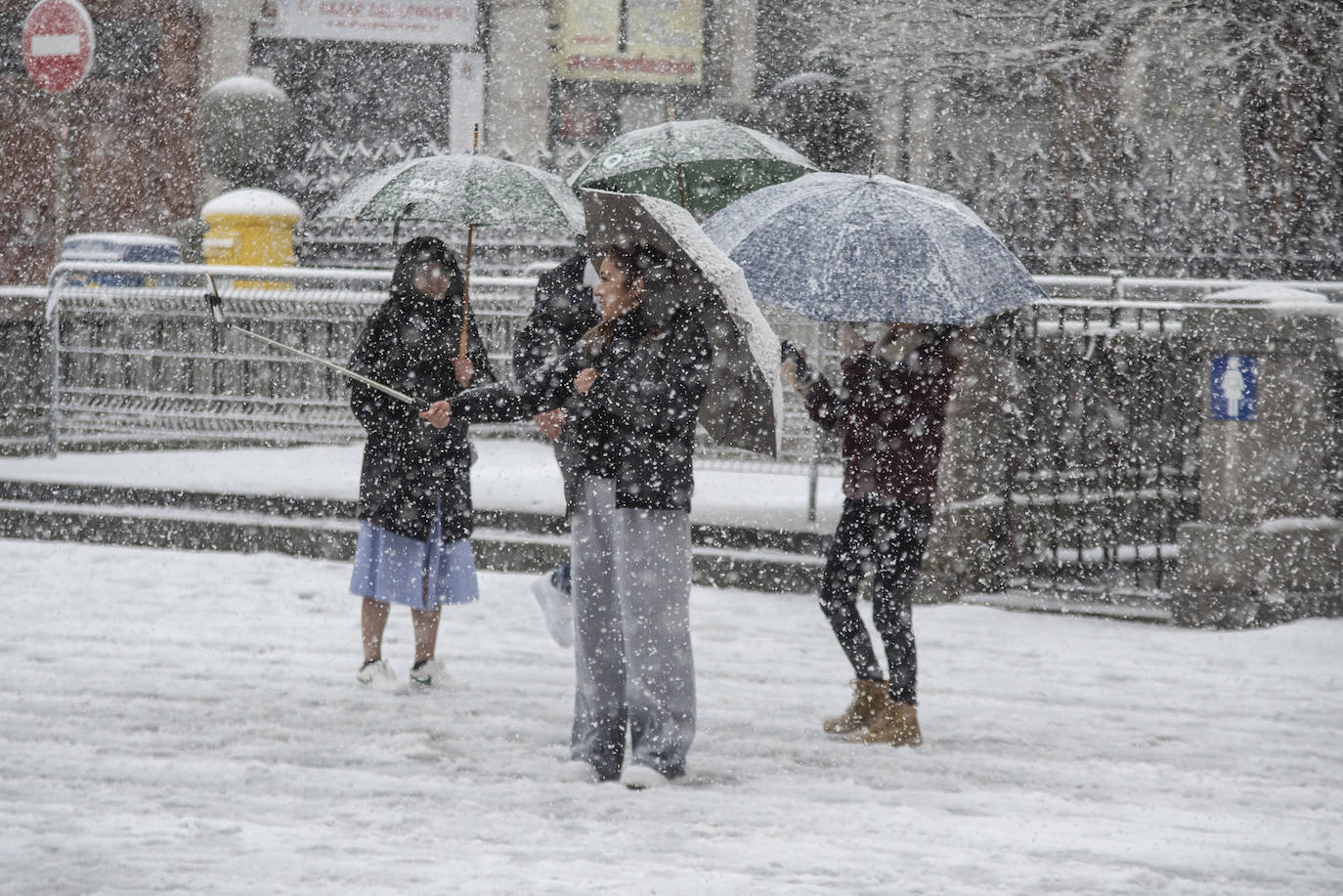 La nevada en Segovia capital, en imágenes