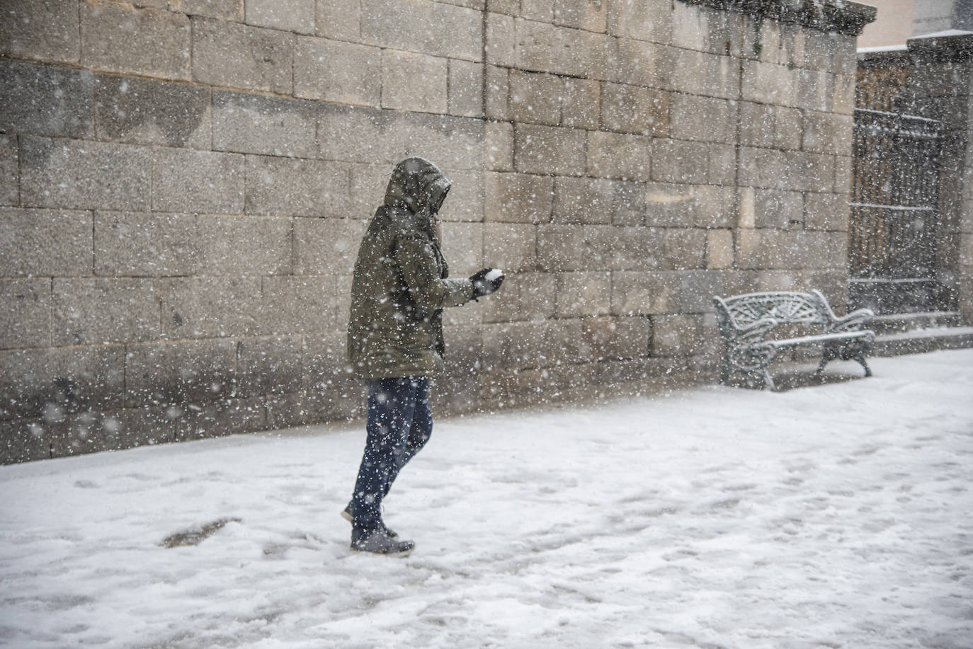 La nevada en Segovia capital, en imágenes