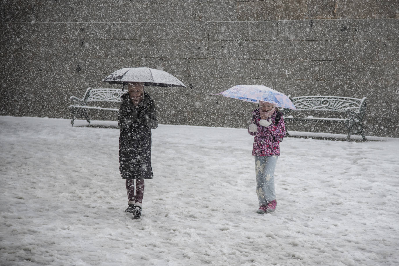 La nevada en Segovia capital, en imágenes